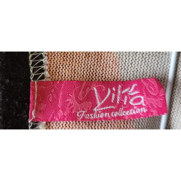 Yilia Top Long Sleeve Multicolor Women Large Zigzag Stripe Sweater Top - Picture 2 of 3